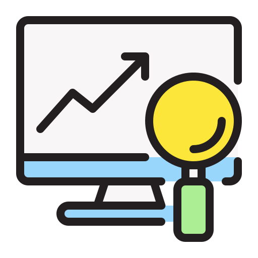 Icon for fractional analyst - an image that represents data analysis